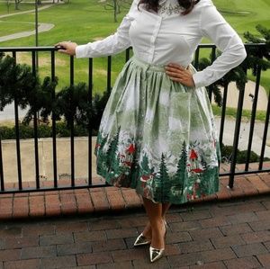 Lindy Bop Winter Scene Skirt